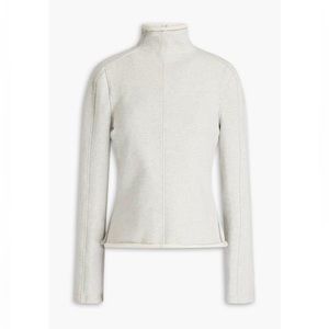 Alexander Wang Mélange French cotton-blend terry turtleneck top 🐢